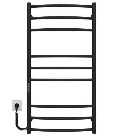 Електрична сушарка для рушників Deffi Класик Еліт П9 400х1000 ліве підключення JD03 чорний C.KE.100.40.9.E.B.L.1