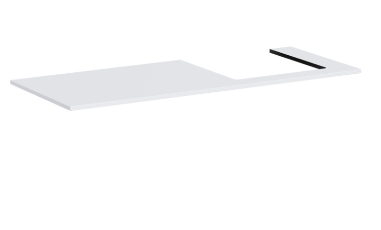 Столешница под раковину Hansgrohe Xilesa E 137,5х55 вырез справа ДСП матовый белый 54273700