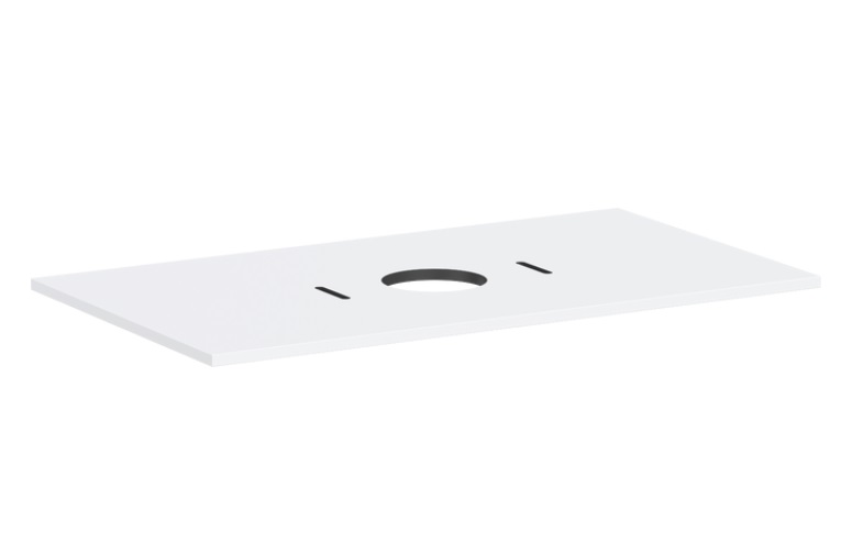 Столешница под раковину Hansgrohe Xilesa E 98х55 с вырезом по центру ДСП матовый белый 54276700