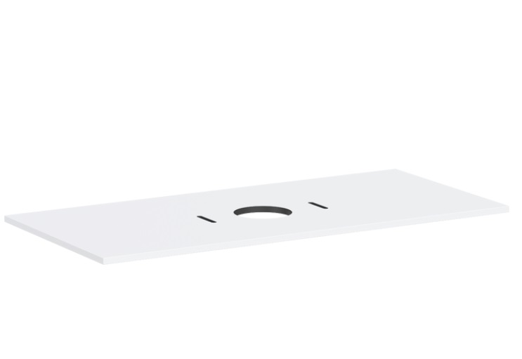 Столешница под раковину Hansgrohe Xilesa E 118х55 с вырезом по центру ДСП матовый белый 54277700