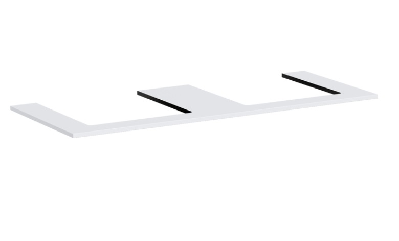 Столешница под раковину Hansgrohe Xilesa E 137,5х55 с 2 вырезами ДСП матовый белый 54274700