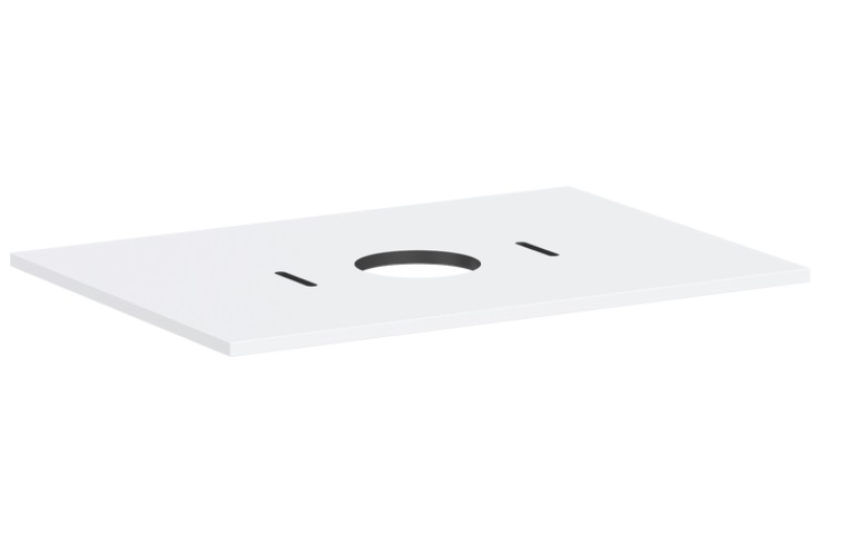 Столешница под раковину Hansgrohe Xilesa E 78х55 с вырезом по центру ДСП матовый белый 54275700