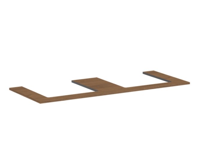 Столешница под раковину Hansgrohe Xilesa E 137,5х55 с 2 вырезами ДСП дуб кашемир 54274550