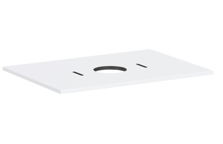 Столешница под раковину Hansgrohe Xilesa E 78х55 с вырезом по центру ДСП матовый белый 54275700