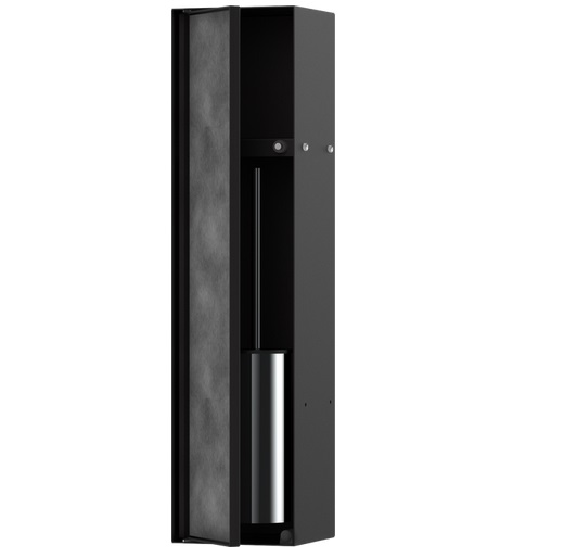 Вбудована ніша Hansgrohe XtraStoris Rock для туалетного йоржика матовий чорний 56060670