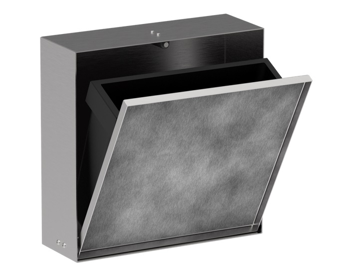 Встраиваемый мусорный бак Hansgrohe XtraStoris Rock с дверцей для облицовки плиткой матовая нержавеющая сталь 56089800