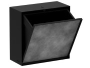 Встраиваемый мусорный бак Hansgrohe XtraStoris Rock с дверцей для облицовки плиткой матовый черный 56090670