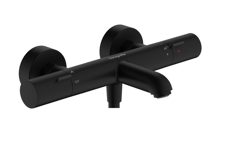 Термостат для ванної Hansgrohe Ecostat Fine двовентильний чорний матовий 13325670