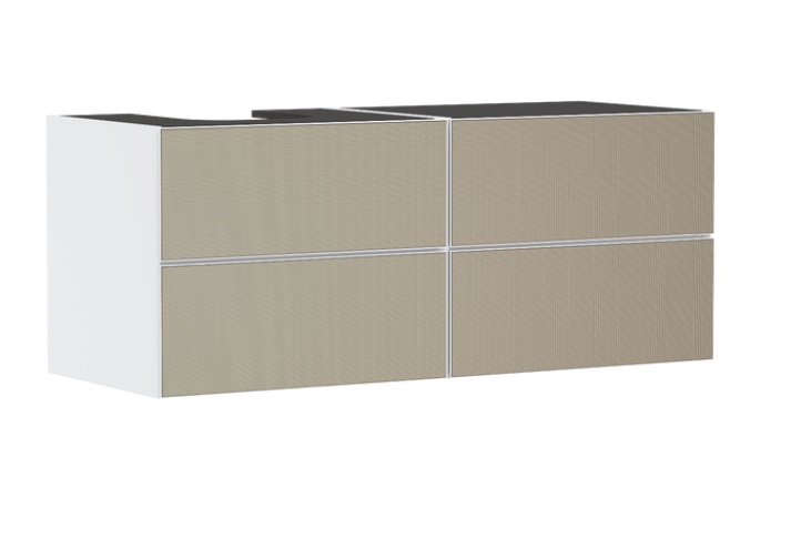 Тумба під раковину підвісна Hansgrohe Xevolos E 137х55,5 см матовий білий/візерункова бронза 54236390