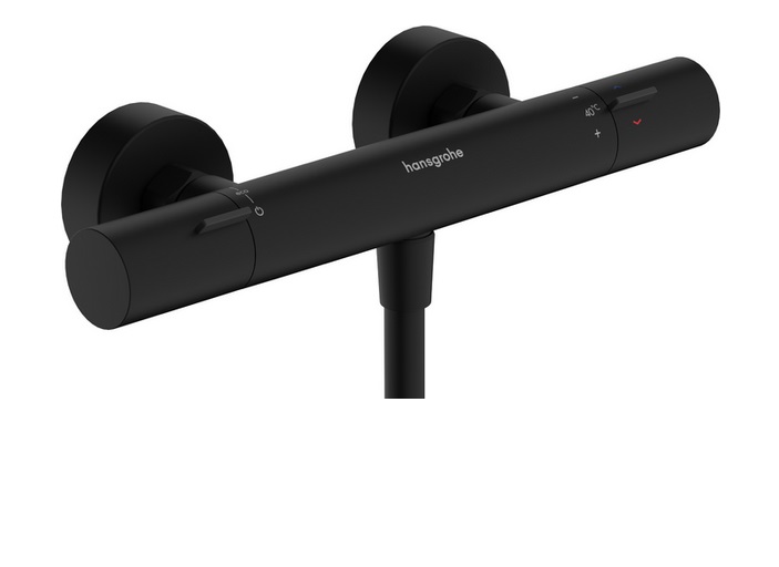 Термостат для душу Hansgrohe Ecostat Fine двовентильний чорний матовий 13324670