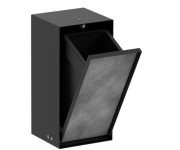 Встраиваемый мусорный бак Hansgrohe XtraStoris Rock с дверцей для облицовки плиткой матовый черный 56063670