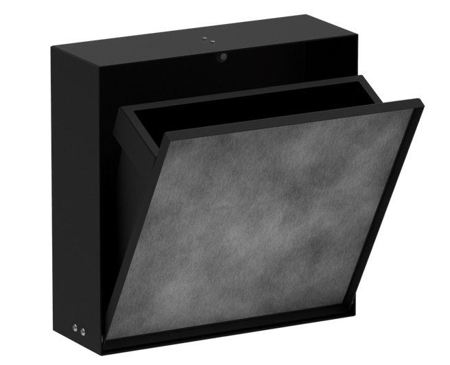 Встраиваемый мусорный бак Hansgrohe XtraStoris Rock с дверцей для облицовки плиткой матовый черный 56089670