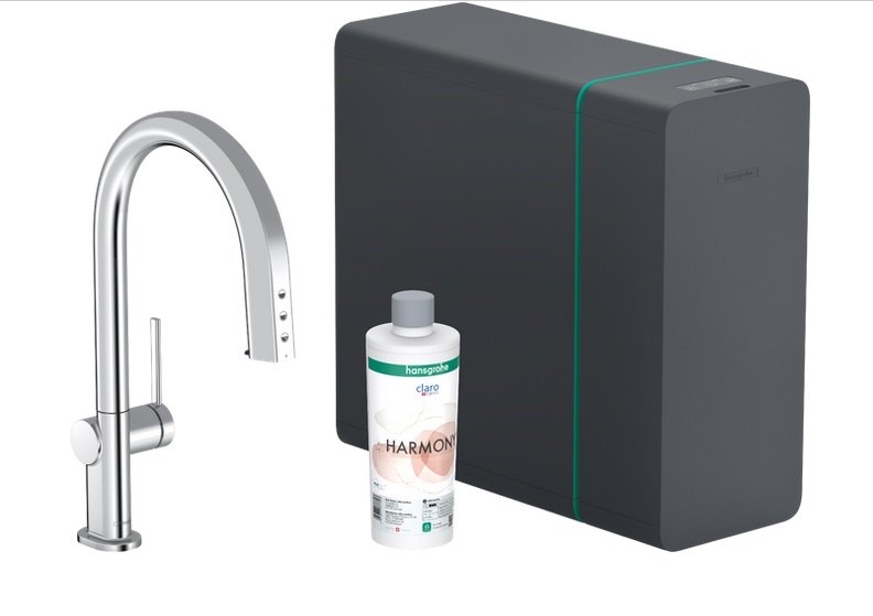 Змішувач для кухні Hansgrohe Aqittura M91 SodaSystem висувний вилив sbox хром 76838000