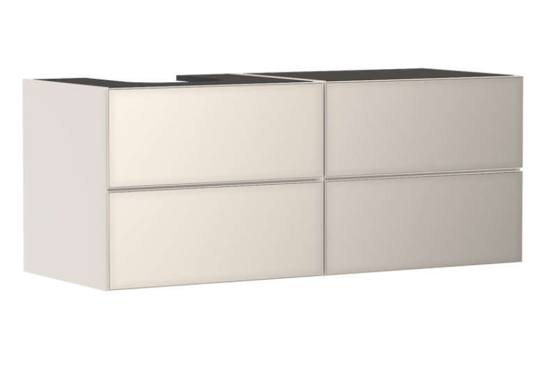 Тумба під раковину підвісна Hansgrohe Xevolos E 137х55,5 см пісочно-бежевий матовий/пісочно-бежевий 54237790