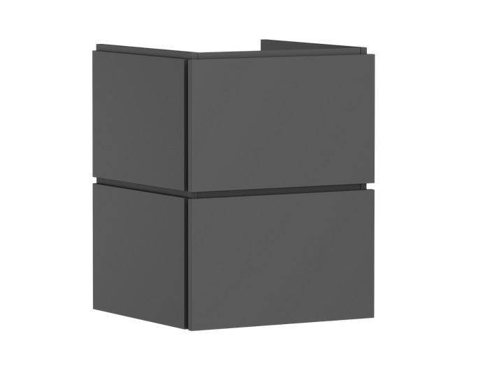 Тумба под раковину подвесная Hansgrohe Xilesa E 48х47 см МДФ сланцево-серый матовый 54250760