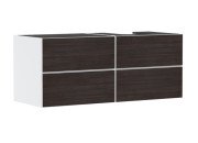 Тумба под раковину подвесная Hansgrohe Xevolos E 137х55,5 см матовый белый/темный дуб 54239730