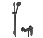 Смеситель для душа Hansgrohe Vernis Blend с душевым набором матовый черный 26958670