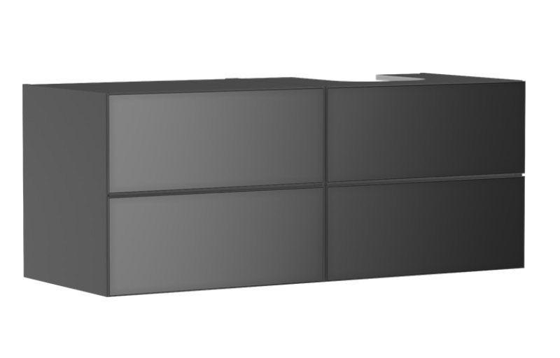 Тумба під раковину підвісна Hansgrohe Xevolos E 137х55, 5 см сланцево-сірий матовий/сланцево-сірий 54241770