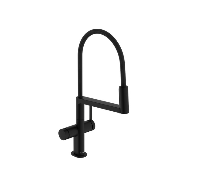 Змішувач для кухні Hansgrohe Talis Select M54 PowderSpray з висувною лійкою чорний матовий 72861670