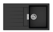 Мойка для кухни Hansgrohe S52 S520-F345 86х50 см крыло слева SilicaTec черный графит 43356170