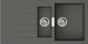 Мойка для кухни Hansgrohe S52 S520-F480 100х50 см крыло слева SilicaTec серый камень 43357290