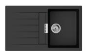 Мийка для кухні Hansgrohe S52 S520-F345 86х50 см крило зліва SilicaTec чорний графіт 43356170
