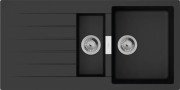 Мойка для кухни Hansgrohe S52 S520-F530 100х50 см крыло слева SilicaTec черный графит 43357170