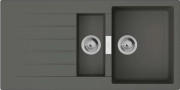 Мийка для кухні Hansgrohe S52 S520-F480 100х50 см крило зліва SilicaTec сірий камінь 43357290