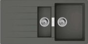 Мойка для кухни Hansgrohe S52 S520-F480 100х50 см крыло слева SilicaTec серый камень 43357290
