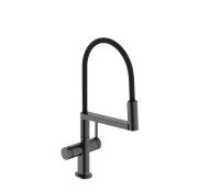 Смеситель для кухни Hansgrohe Talis Select M54 PowderSpray с выдвижной лейкой черный матовый хром 72861340