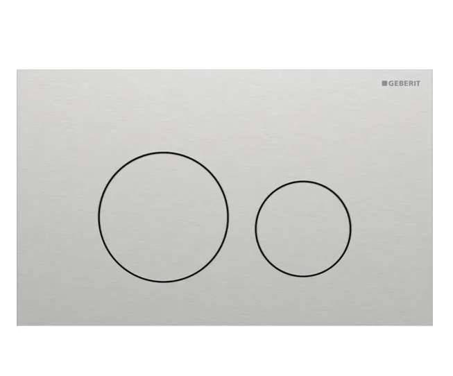 Кнопка смыва Geberit Sigma40 Round двойной смыв нержавеющая сталь стальной матовый 115.628.FW.1