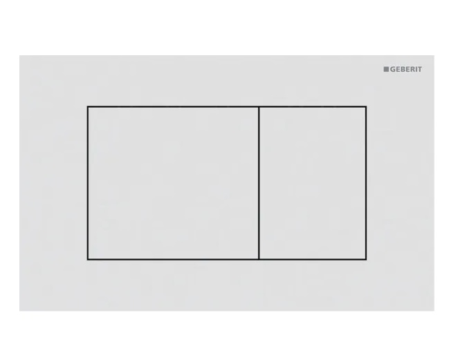 Кнопка смыва Geberit Sigma40 Square двойной смыв нержавеющая сталь белый матовый 115.629.JT.1