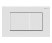 Кнопка смыва Geberit Sigma40 Square двойной смыв нержавеющая сталь белый матовый 115.629.JT.1