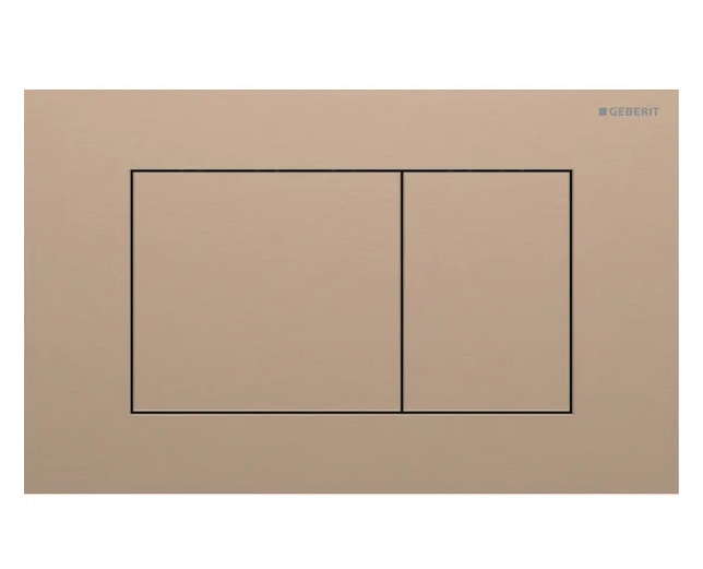 Кнопка смыва Geberit Sigma40 Square двойной смыв нержавеющая сталь красное золото 115.629.QB.1