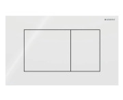 Кнопка змиву Geberit Sigma40 Square подвійний змив скло білий 115.629.SI.1