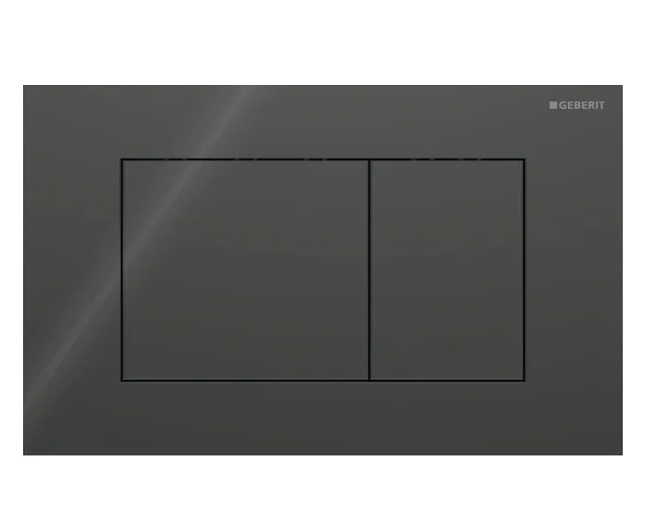 Кнопка смыва Geberit Sigma40 Square двойной смыв стекло черный 115.629.SJ.1