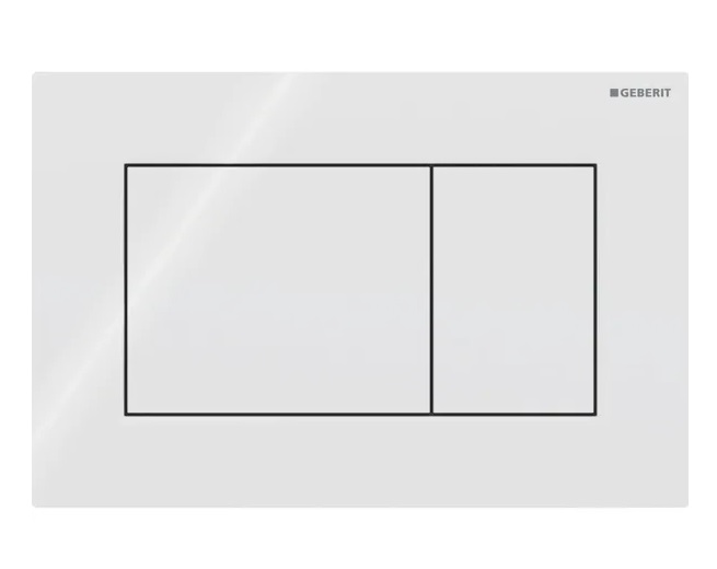 Кнопка смыва Geberit Sigma01 Square двойной смыв пластик белый 115.660.11.1