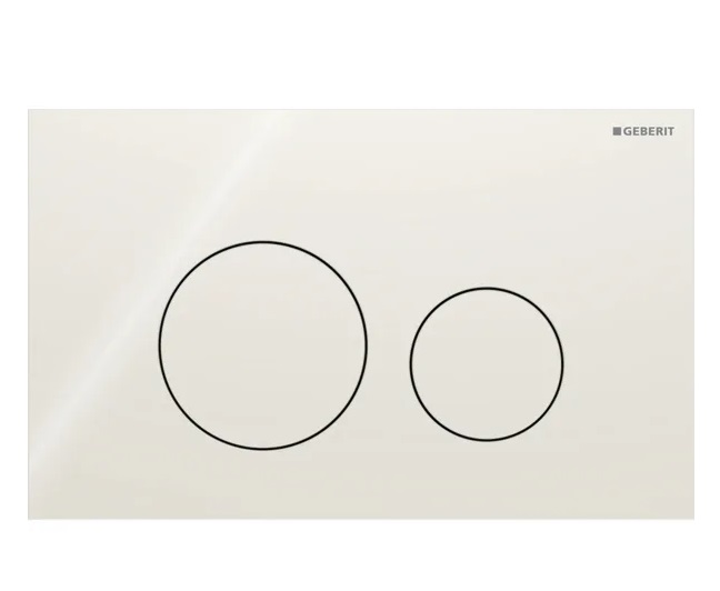 Кнопка смыва Geberit Sigma40 Round двойной смыв стекло песочно-серый 115.628.JL.1