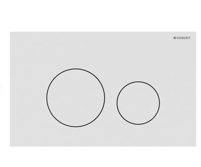 Кнопка смыва Geberit Sigma40 Round двойной смыв нержавеющая сталь белый матовый 115.628.JT.1