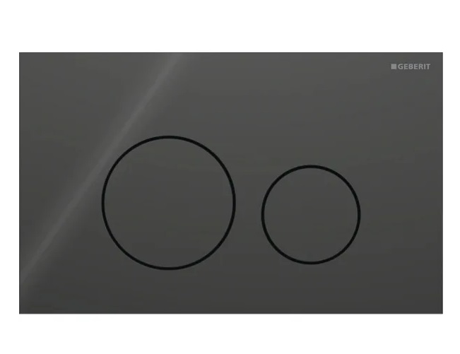 Кнопка смыва Geberit Sigma40 Round двойной смыв стекло черный 115.628.SJ.1