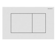 Кнопка смыва Geberit Sigma40 Square двойной смыв нержавеющая сталь белый матовый 115.629.JT.1