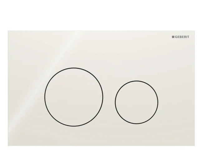 Кнопка смыва Geberit Sigma40 Round двойной смыв стекло песочно-серый 115.628.JL.1