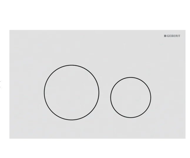 Кнопка смыва Geberit Sigma40 Round двойной смыв нержавеющая сталь белый матовый 115.628.JT.1
