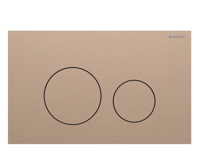 Кнопка смыва Geberit Sigma40 Round двойной смыв нержавеющая сталь красное золото 115.628.QB.1