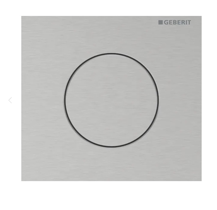 Система управління пісуаром Geberit Round із пневматичним запуском змиву нержавіюча сталь матова 116.014.FW.1