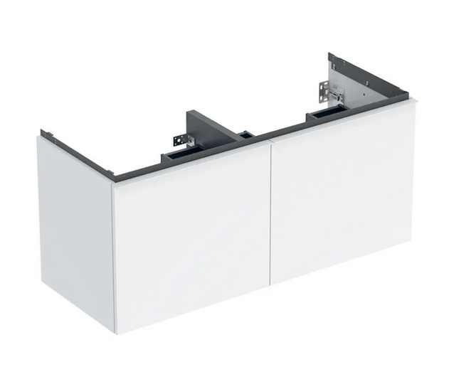 Тумба под двойную раковину Geberit Acanto 118,4x47,5 см ДСП белый глянцевый 503.007.01.1