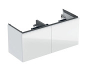 Тумба под двойную раковину Geberit Acanto 118,4x47,5 см ДСП белый глянцевый 503.007.01.2