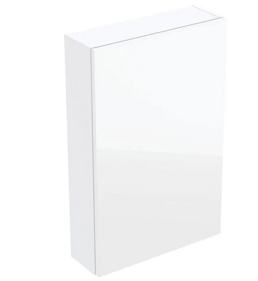Шафка для ванної Geberit підвісна 45х15 см ДСП білий глянцевий 502.318.01.2