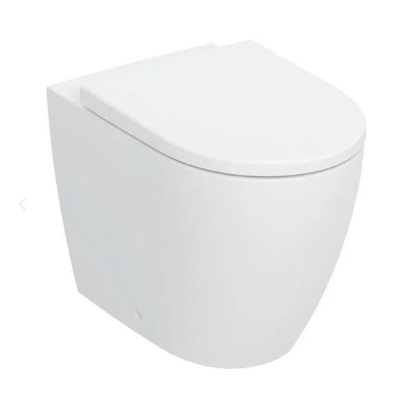 Унитаз напольный Geberit iCon 36х56 см с крышкой сантехнический фарфор белый матовый 503.080.JT.1