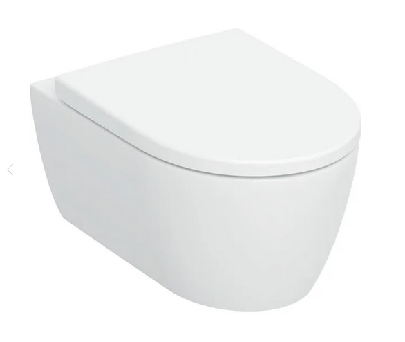 Унітаз підвісний Geberit iCon 35,5х53 см з кришкою сантехнічний фарфор білий 503.045.00.1